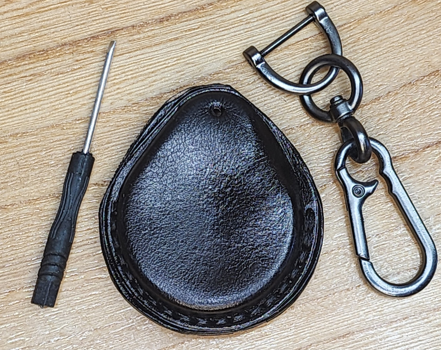 Leather key fob case for Harley Davidson motorcycles