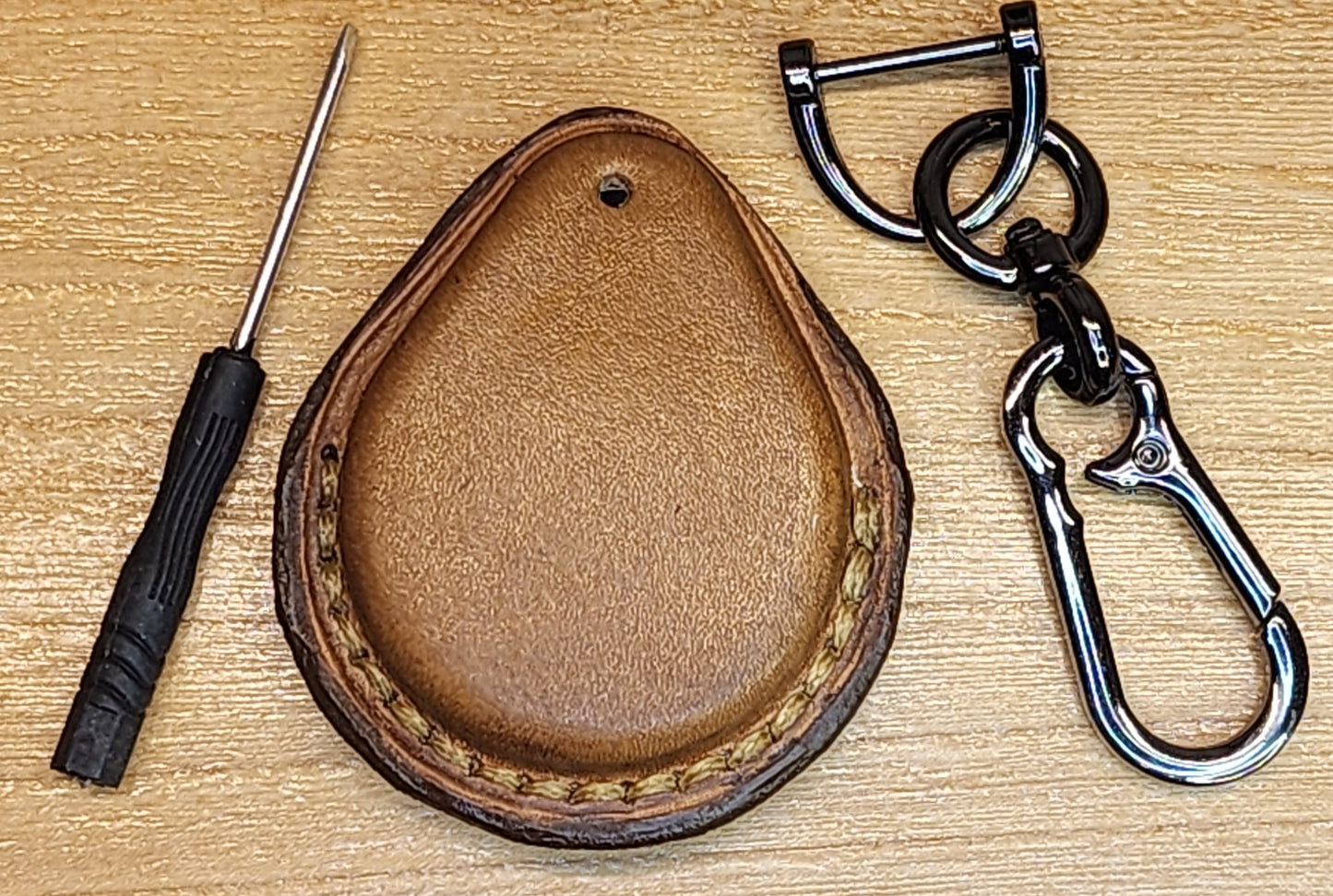 Leather key fob case for Harley Davidson motorcycles